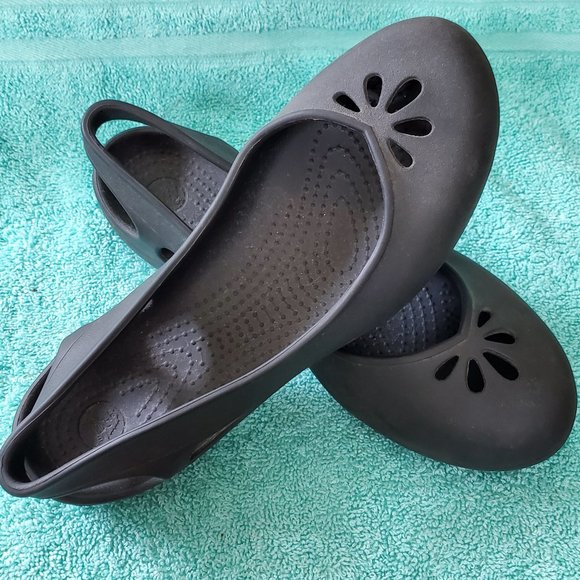 CROCS Shoes Crocs Black Ballet Style Shoes With Slingbacks Poshmark